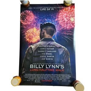 Billy Lynn's Long Halftime Walk 2016 Original Movie Poster 27x40 Joe Alwyn D/S